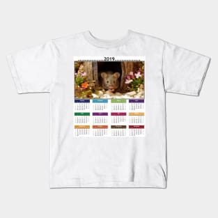 cute mouse 2019 Calendar Kids T-Shirt